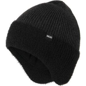 Unisex Slate Grey Fleece Thermal Lined Knit Warm Earflap Classic Stocking Cap